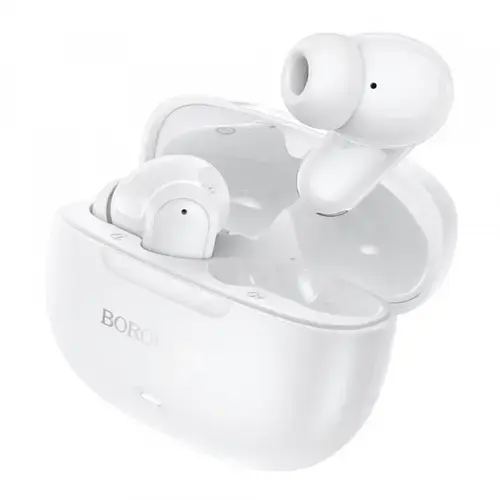 Casti Treu Wireless Borofone BW96 Mellow, Bluetooth, Alb