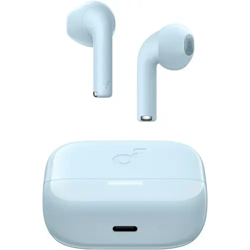 Casti True Wireless Anker Soundcore K20i, Wireless, Bluetooth 5.3, BassUp Tech, Autonomie 36 ore, IPX5, Albastru