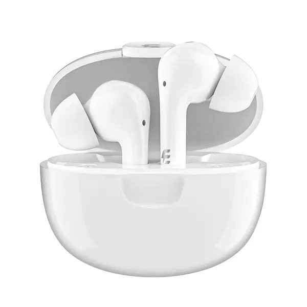 Casti True Wireless E-Boda Crystal Clear Sound, Bluetooth, Alb
