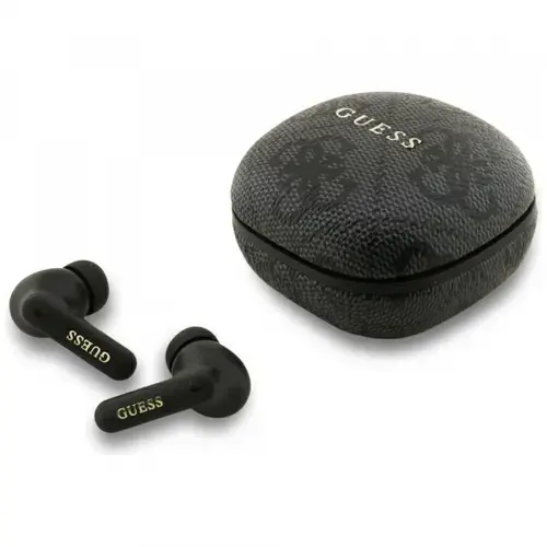 Casti True Wireless Guess 4G Classic Metal Logo, Bluetooth, Negru