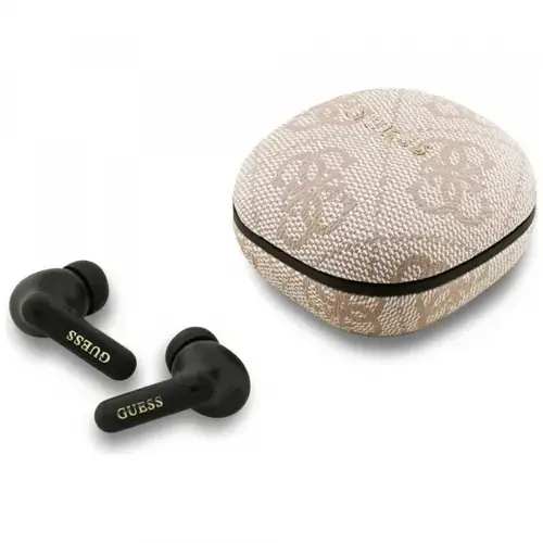 Casti True Wireless Guess 4G Classic Metal Logo, Bluetooth, Roz