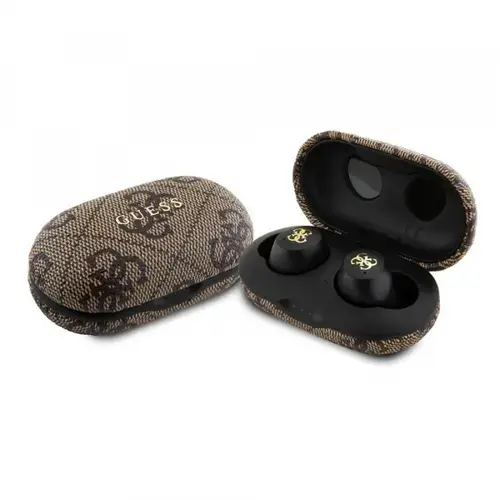 Casti True Wireless Guess 4G Metal, Bluetooth, Maro