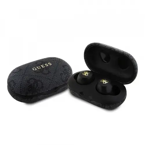 Casti True Wireless Guess 4G Metal, Bluetooth, Negru
