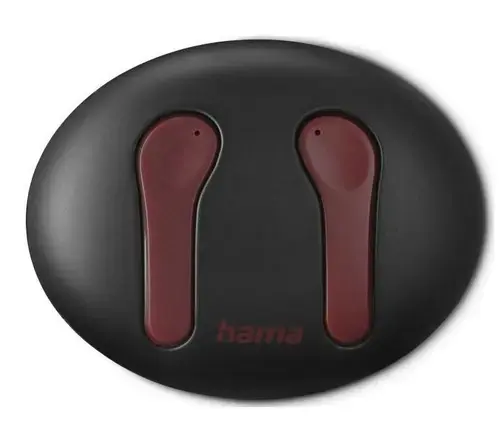 Casti True Wireless Hama Spirit Unchained, Bluetooth, Microfon (Negru/Rosu)