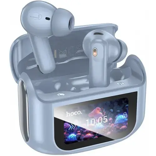 Casti True Wireless HOCO EQ21, Bluetooth, ANC, Albastru