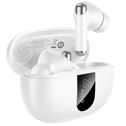 Casti True Wireless HOCO EQ26, Bluetooth, ANC, Alb