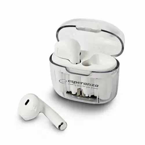 Casti True Wireless In-Ear Esperanza Anthe EH237W, Bluetooth, Touch control, Microfon (Alb)