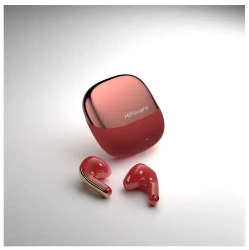 Casti True Wireless In Ear HiFuture Chromebuds, Bluetooth, ENC, Pana la 30 de ore autonomie, Ultra Bass, IPX5 (Rosu)