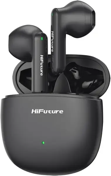 Casti True Wireless In Ear HiFuture Colorbuds 2, Bluetooth, Soft Bass, Pana la 20 de ore autonomie, IPX5 (Negru)