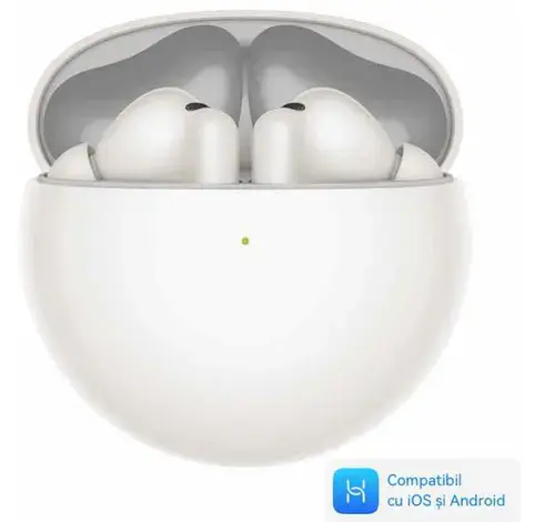 Casti True Wireless In-Ear Huawei FreeBuds 7i, Bluetooth, Intelligent Dynamic ANC, Autonomie 35 ore, IP54 (Alb)