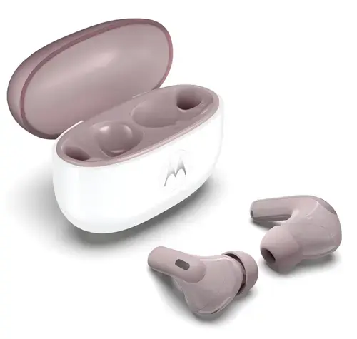 Casti True Wireless In-Ear Motorola moto buds 2, Bluetooth 6.0, Dynamic ANC, Hi-Res Sound, CrystalTalk AI, Triple Microphone System, In-Ear, PANTONE (Alb/Violet)