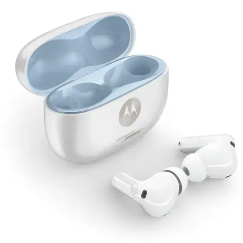 Casti True Wireless In-Ear Motorola moto buds 2 Plus, Bluetooth 6, IPX54, ANC, Microfon, PANTONE (Alb)