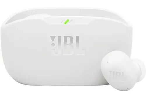 Casti True Wireless JBL Wave Buds 2, Bluetooth, ANC, MultiPoint, IP54, Autonomie 40 ore, Alb
