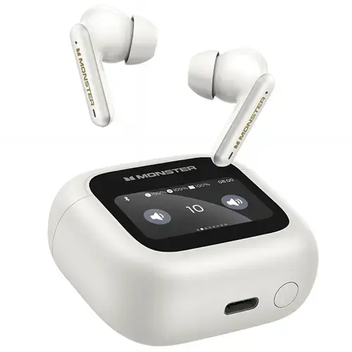 Casti True Wireless Monster TH300, Bluetooth, Alb