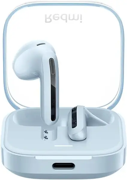 Casti True Wireless Xiaomi Redmi Buds 6 Active BHR8394GL, Bluetooth 5.4, IPX4, Microfon cu anulare zgomot (Albastru/Transparent)