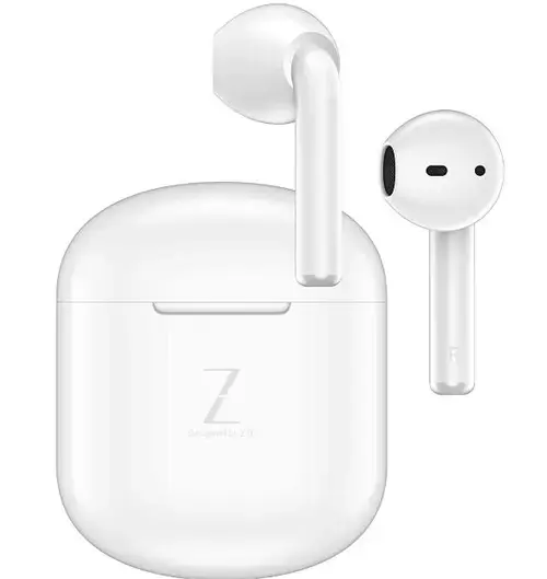 Casti True Wireless ZTE Buds, Bluetooth, ENC (Alb)
