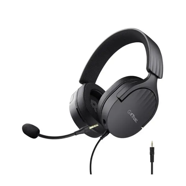 Casti Trust GXT 489 Fayzo, Jack 3.5mm, Microfon, Negru