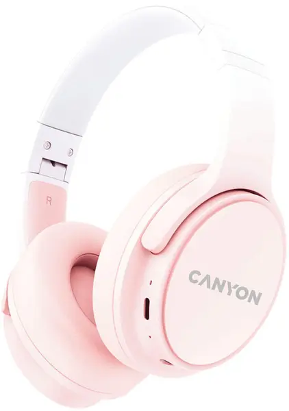 Căști wireless cu microfon Canyon - Headset OnRiff 4, roz