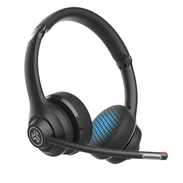 Casti Wireless cu Microfon, Jlab, Go Work, Over-the-Ear, MultiPoint, Autonomie 45h, Noise-Cancelling, Raza 9m, Culoare Neagra
