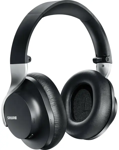 Căști wireless cu microfon Shure - AONIC 40, ANC, negre/gri