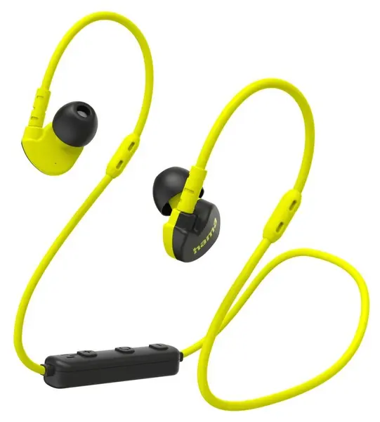Căști wireless cu un microfon Hama - Freedom Athletics III, galben/negre