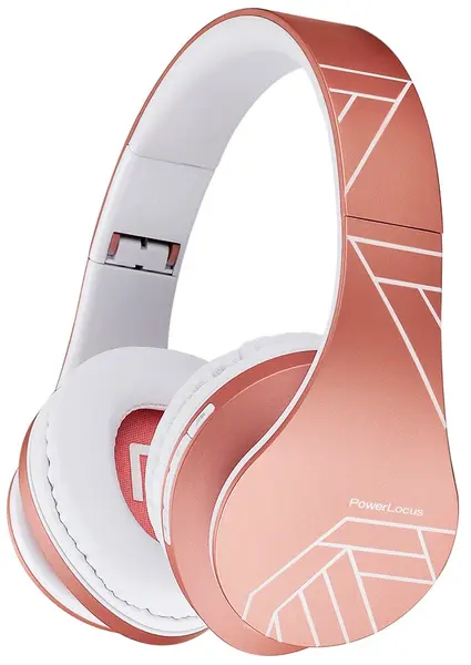 Căști wireless PowerLocus - P2, roz/ aurii