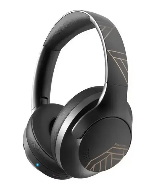 Casti Wireless PowerLocus P3, Bluetooth 5.3, Microfon, 40mm (Negru/Auriu)