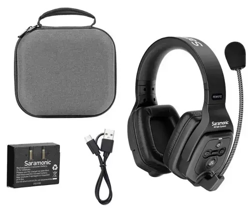 Casti Wireless Saramonic WiTalk DRH Dual-ear Remote pentru Sistemul Intercom WiTalk, Negru