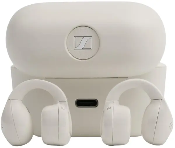Căști wireless Sennheiser - ACCENTUM Clip, TWS, bej