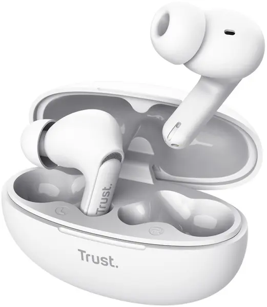 Căști wireless Trust - Yavi Earbuds, TWS, ENC, albe