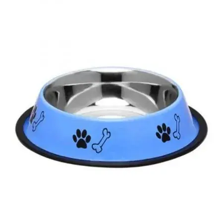 Castron antiderapant pentru caini 4Dog Albastru 0,71L