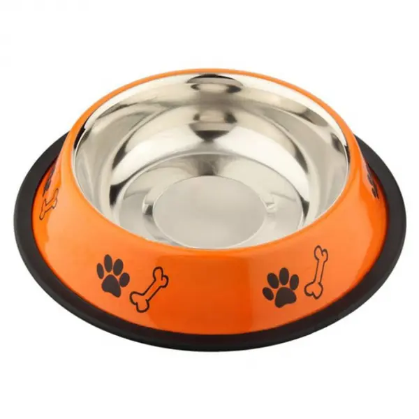 Castron antiderapant pentru caini 4Dog Portocaliu 0,95 L