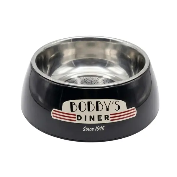 Castron pentru caini Bobby Diner, Negru, 940 ml, Melamina
