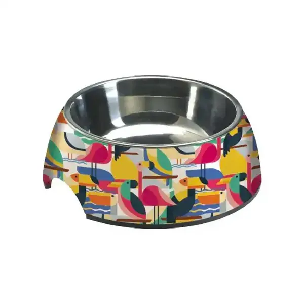 Castron pentru caini Croci Tucan, 210 ml, otel si melamina