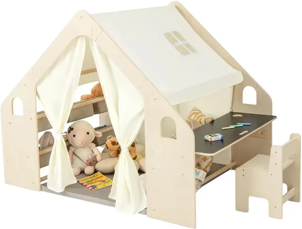 Căsuță de joacă din lemn 6 în 1 Ginger Home - Cu accesorii