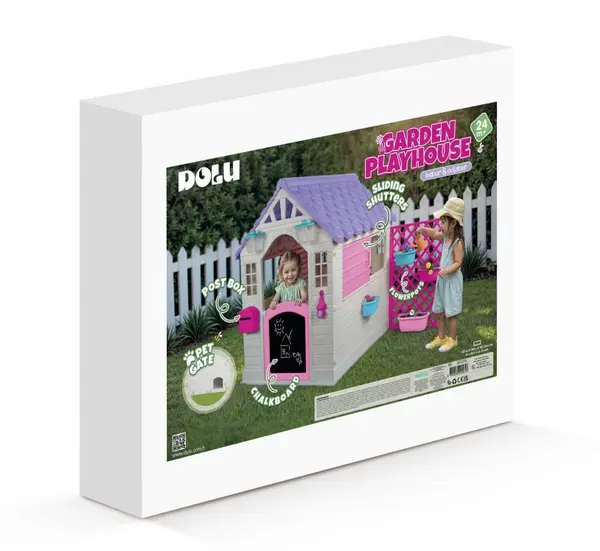 Casuta deluxe pentru copii Alb roz