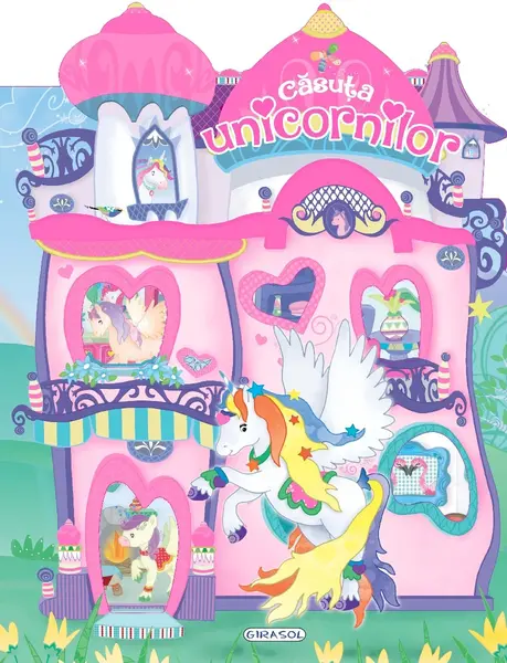 Casuta unicornilor cu abtibilduri, Roz