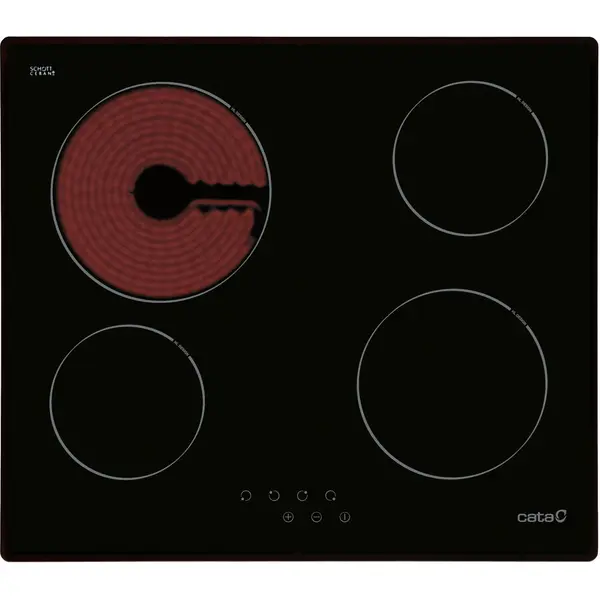 Cata Plita vitroceramica incorporabila Cata TN 604 /Bm 59 cm, 4 zone de gatit, Touch control, Neagra