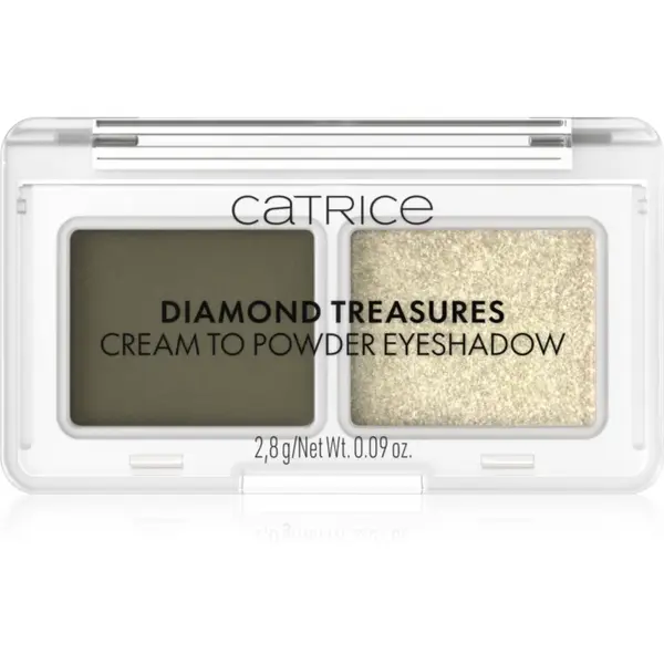 Catrice Diamond Treasures duo fard ochi culoare 040 Olive Twinkle 2.8 g