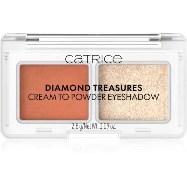 Catrice Diamond Treasures duo fard ochi culoare 050 Peach Gleam 2.8 g