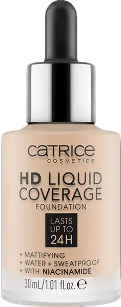 Catrice Fond de ten HD Liquid Coverage, 010 Light Beige, 30 ml