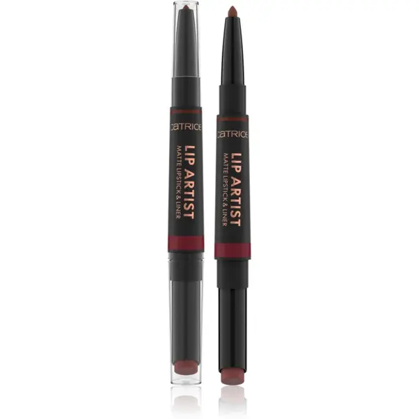 Catrice Lip Artist Matte Lipstick & Liner ruj + creion contur pentru buze cu efect matifiant culoare 040 Sisters By Heart 1.74 g