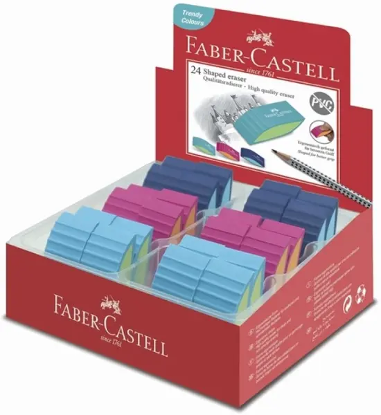 Cauciuc Faber-Castell - Trend Bicolor, asortiment