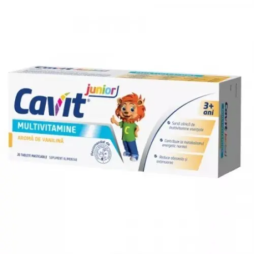 Cavit Junior multivitamine aroma vanilie, 20 comprimate masticabile Zephyr Labs