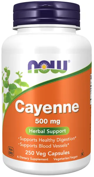 Cayenne, 500 mg, 250 capsule, Now