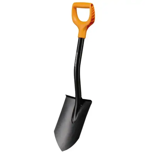 Cazma Fiskars Solid 1066715, pentru masina, otel, cu coada (Negru/Portocaliu)