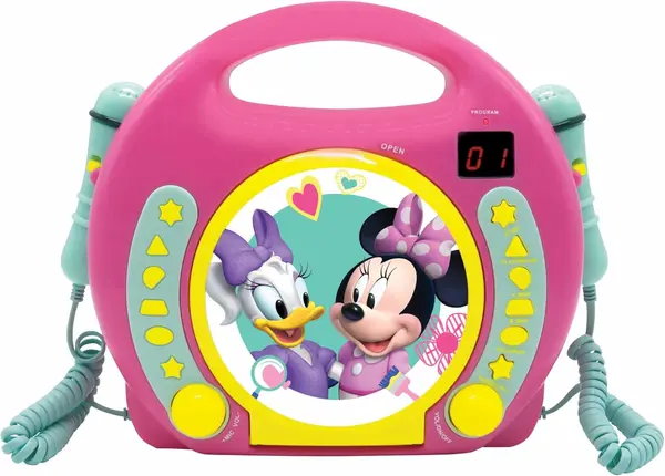 CD player Lexibook - Disney Minnie, cu 2 microfoane, roz