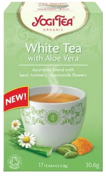 Ceai alb cu aloe vera, 17 pliculețe, Yogi Tea