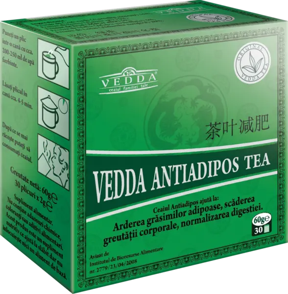 Ceai antiadipos, 30 plicuri, Vedda