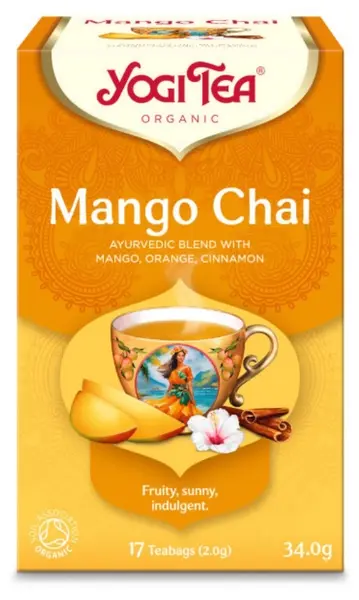 Ceai bio ayurvedic, mango, 17 plicuri, Yogi Tea